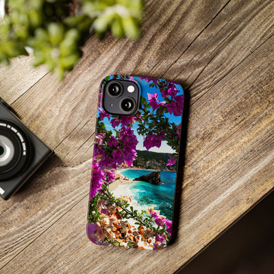 Bougainvillea Sea View Slim Cute Phone Cases for Iphone  | iPhone 15 Case | iPhone 15 Pro Max Case, Iphone 14, Iphone 14 Pro Max, Iphone 13