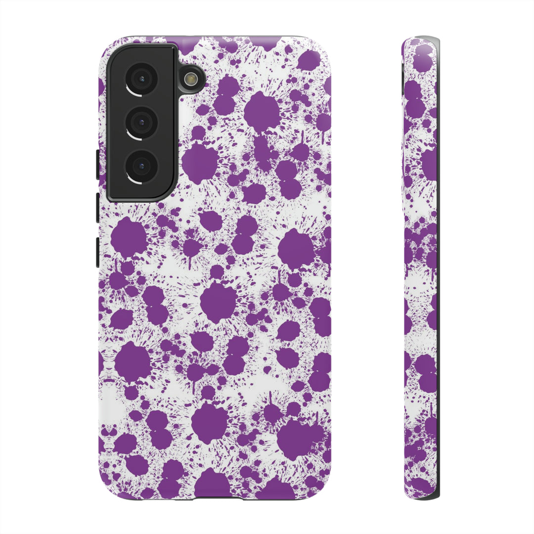 Cool Phone Case | Aesthetic Phone Case | Paint Splash Purple | For Samsung Galaxy S23, S22, S21, S20 | Luxury Double Layer | Cute - Studio40ParkLane