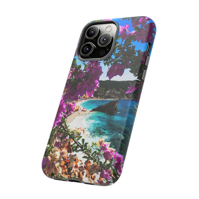 Impact Resistant, Bougainvillea Seaview, Cute Phone Cases for Samsung S24, S23, S22, S21, IPhone 15 pro Iphone 14 pro Iphone 13 IPhone 12 Iphone 11