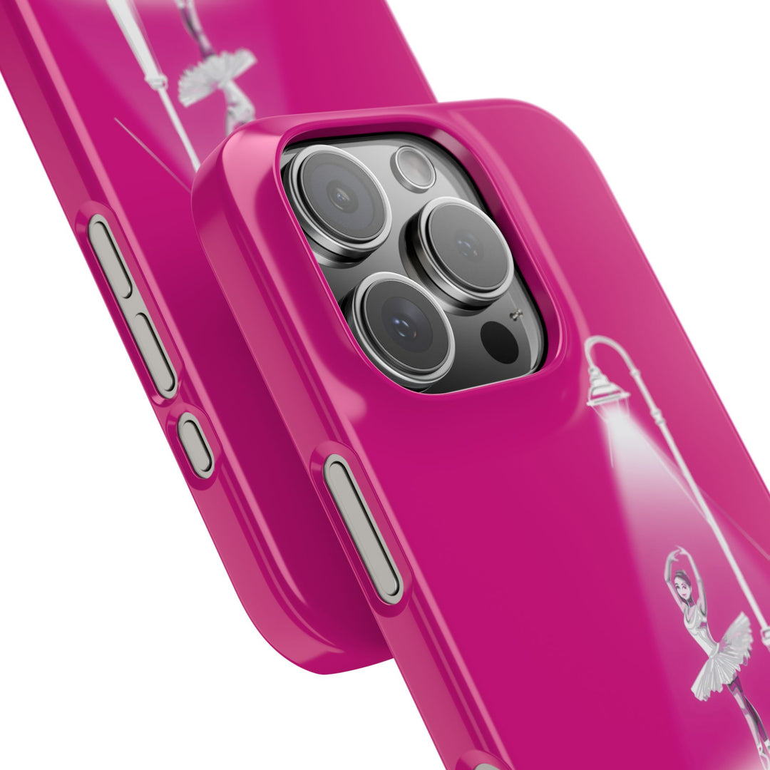 Slim Pink Ballet Dancer Spotlight Gift for Her Cute Phone Cases for Iphone 16 Pro Max | iPhone 15 Case | iPhone 15 Pro Max Case, Iphone 14, 13, 12, 11, 10, 8, 7 - Studio40ParkLane