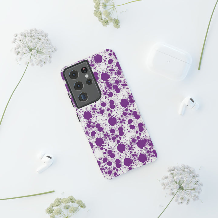 Cool Phone Case | Aesthetic Phone Case | Paint Splash Purple | For Samsung Galaxy S23, S22, S21, S20 | Luxury Double Layer | Cute - Studio40ParkLane