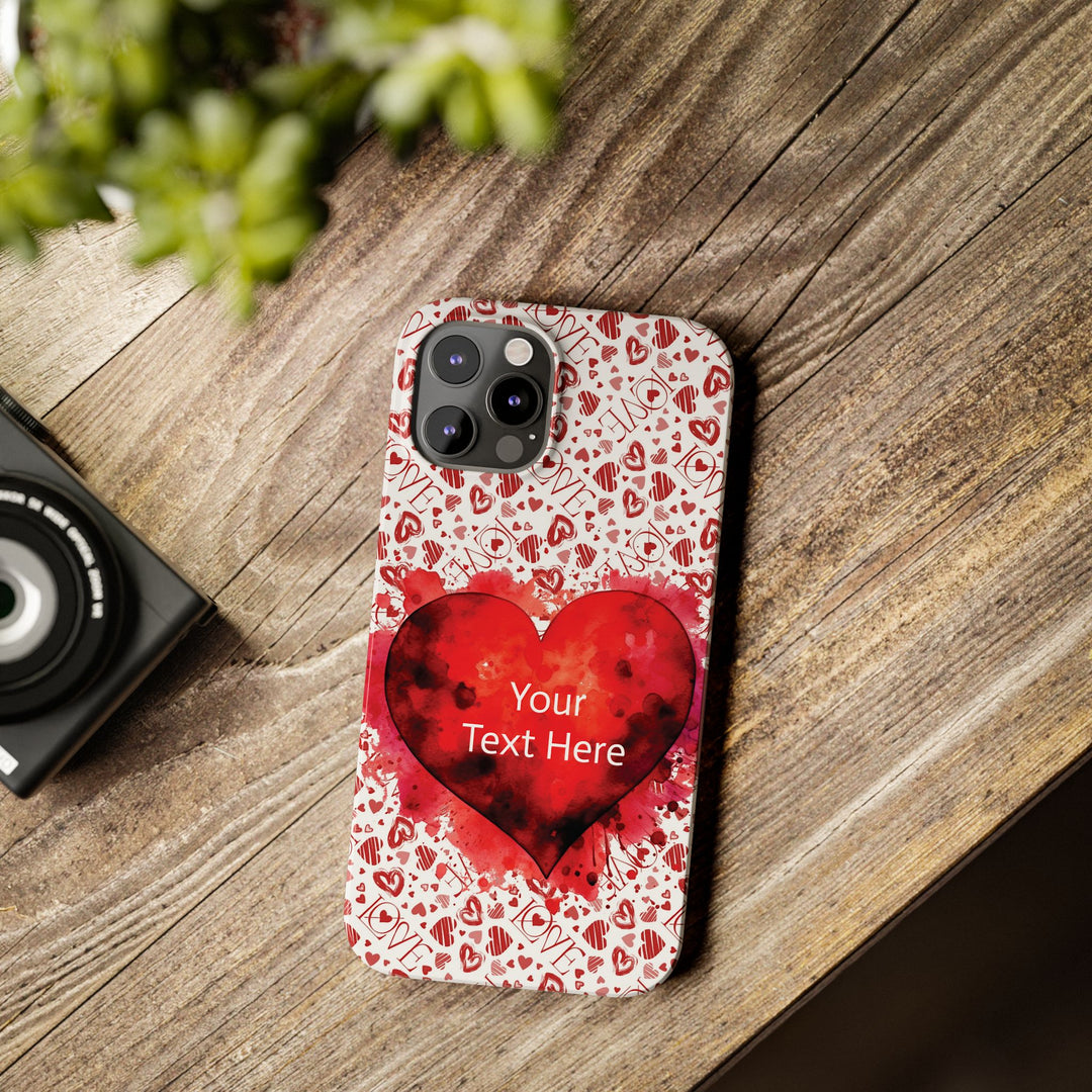 Slim Cute Phone Cases for Iphone - | iPhone 15 Case | iPhone 15 Pro Max Case, Iphone 14 Case, Iphone 14 Pro Max, Iphone 13, Valentine Hearts Love - Studio40ParkLane