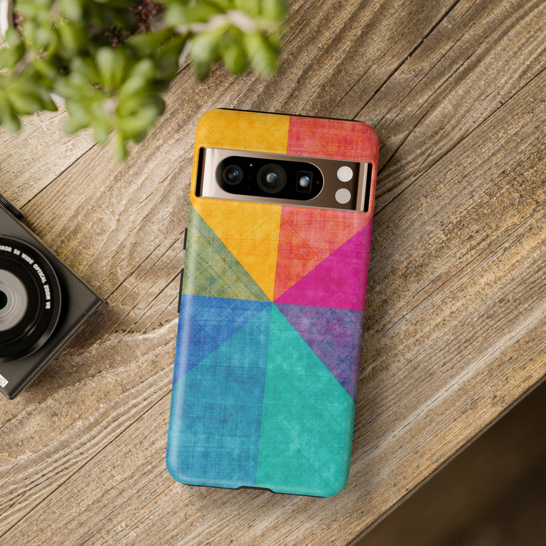 Impact Resistant, Colored Shapes, Cute Phone Cases for Samsung S24, S23, S22, S21, IPhone 15 pro Iphone 14 pro Iphone 13 IPhone 12 Iphone 11 - Studio40ParkLane