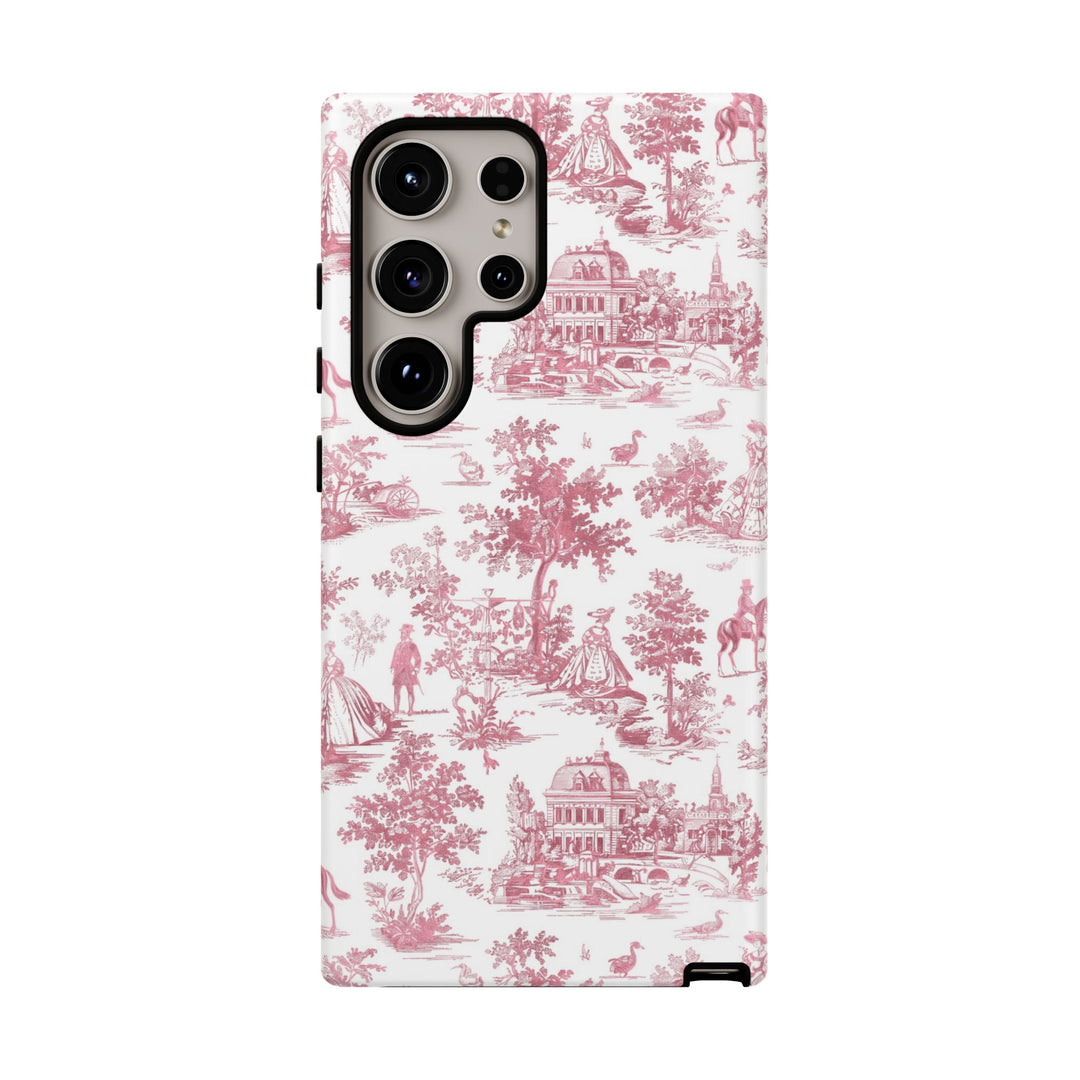 Premium Tough French Toile Gift for Her Cute Phone Cases for Samsung S25, S24, S23, S22, S21 Iphone, 16, 15, 14, 13, 12 Plus Max Pro Ultra - Studio40ParkLane