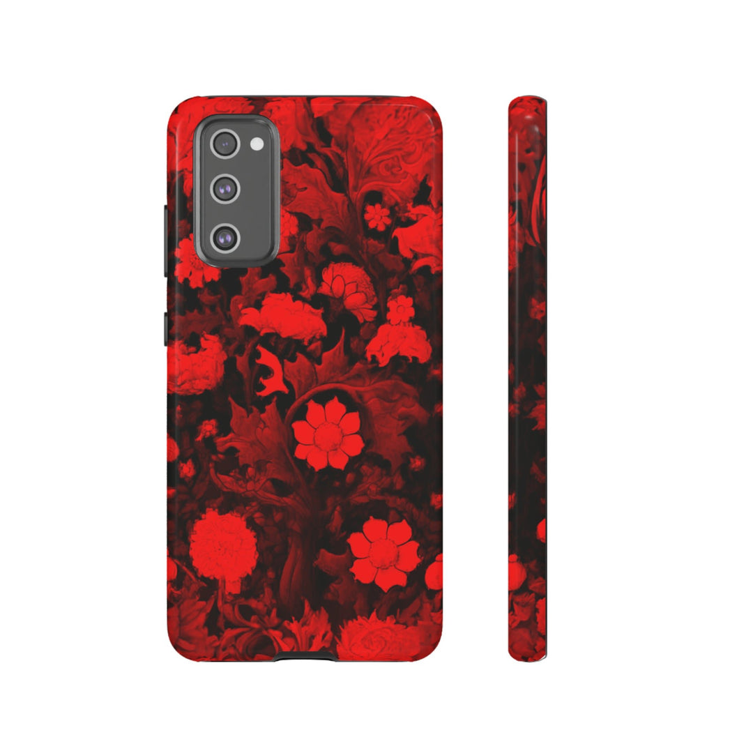 Cute Samsung Phone Case | Aesthetic Samsung Phone Case | Galaxy S23, S22, S21, S20 | Red Flowers, Protective Phone Case - Studio40ParkLane