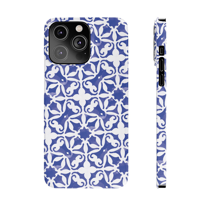 Slim Blue Mosaic Gift for Her Cute Phone Cases for Iphone 16 Case | iPhone 15 Case | iPhone 15 Pro Max Case, Iphone 14, Iphone 14 Pro Max, Iphone 13, 11,10,8,7 - Studio40ParkLane