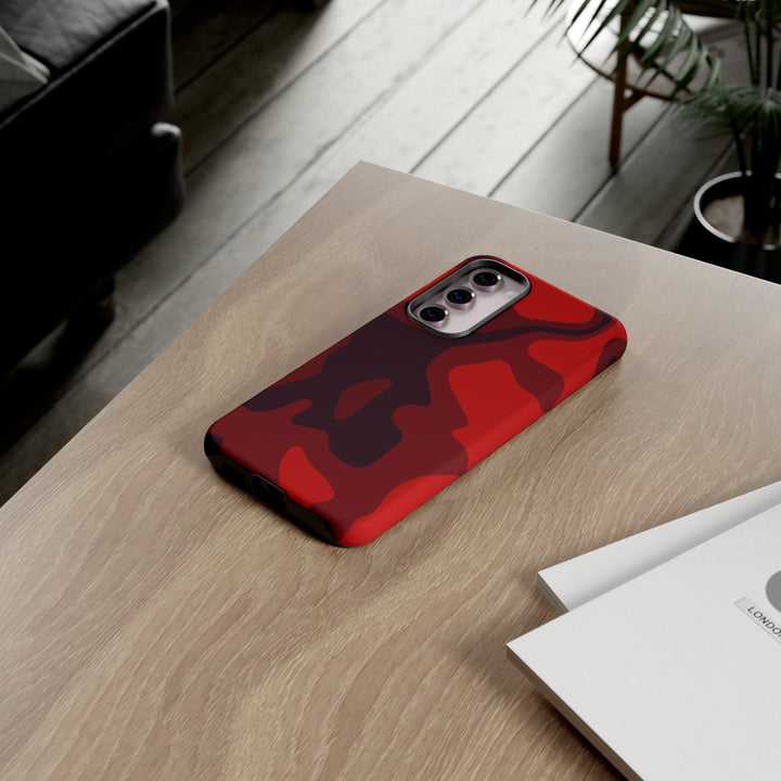 Cute Phone Case | Cool Camouflage Red Black Samsung Phone Case | Galaxy S23 Case, S22 Case, S21, S20 | 2 Layered Case - Studio40ParkLane