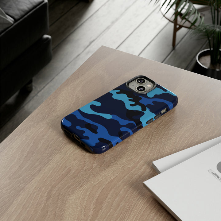 Cool Phone Case | Blue Camouflage, For iPhone 15 Case | iPhone 15 Pro Case, Iphone 14 Case, Iphone 14 Pro Max Case, Protective Iphone Case - Studio40ParkLane