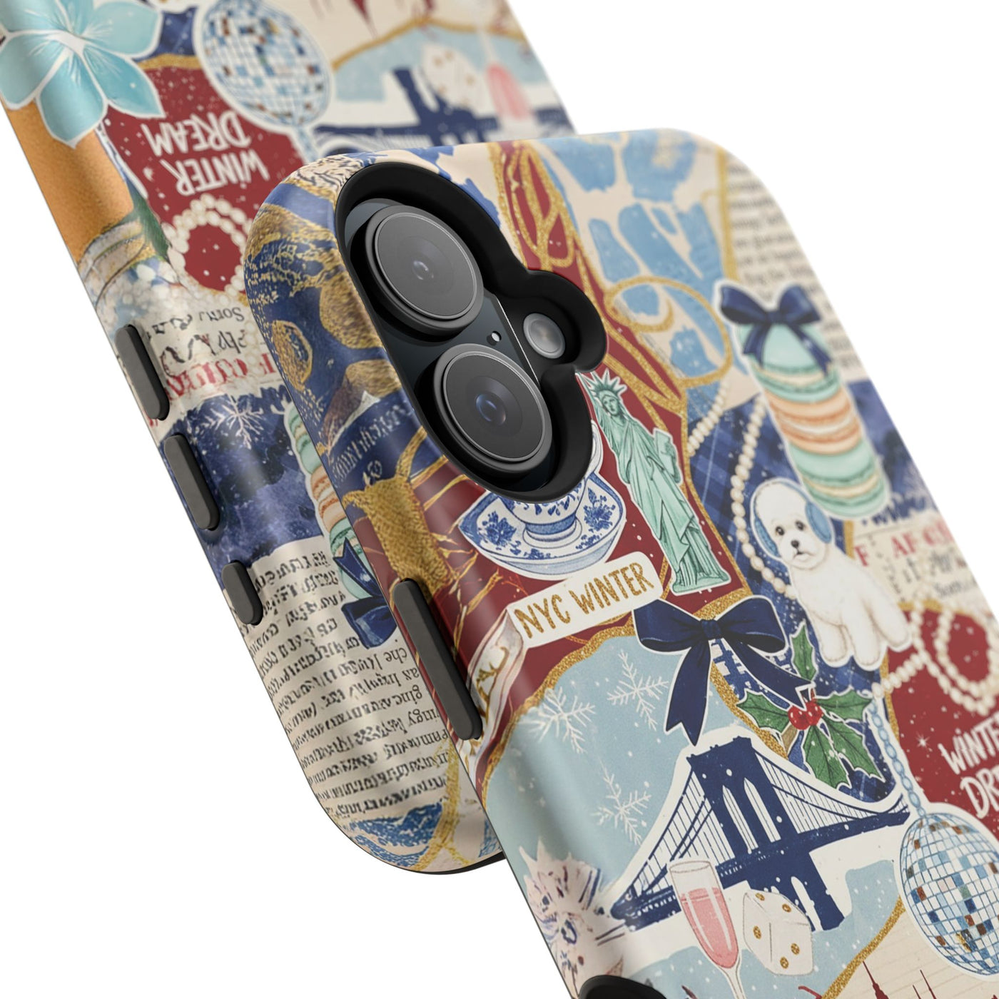 New York Winter Coquette Collage Tough Magsafe Cute Phone Cases for Iphone | iPhone 17 Pro Max Case, Iphone 16, Iphone 15 14 13 12 11 10 9