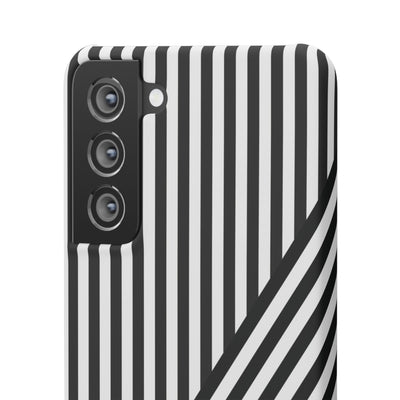 Aesthetic Black White Stripes Cute Phone Case Sleek Snap - For iPhone 17 Pro Max iPhone 16 Pro iPhone 15 Iphone 14 Plus 13 Pro 12 11 10 Gift - Studio40ParkLane