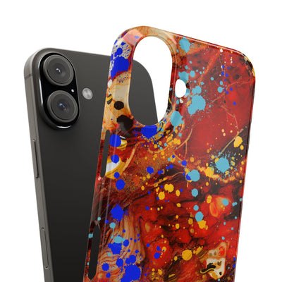 Slim Cute Phone Cases for Iphone - | iPhone 15 Case | iPhone 15 Pro Max Case, Iphone 14 Case, Iphone 14 Pro Max, Iphone 13, Fall Marble Paint Splash