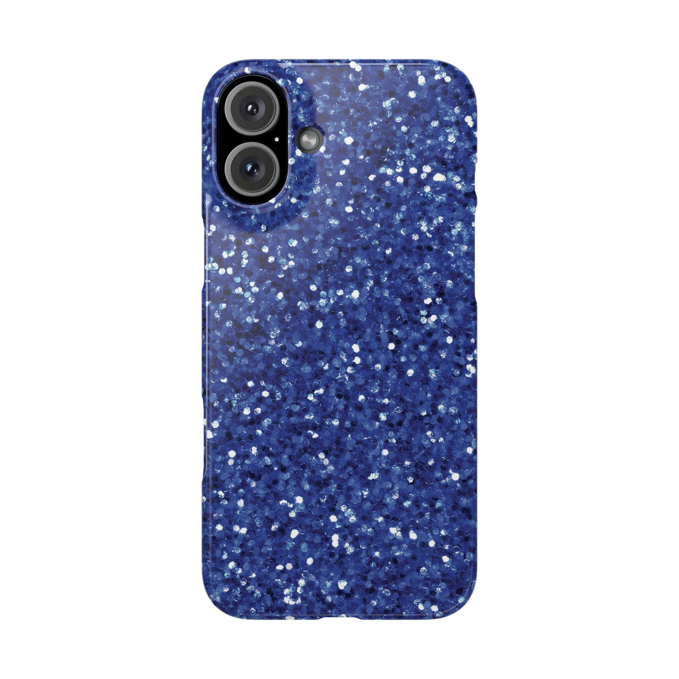 Slim Blue Muted Faux Play on Glitter Effect Cute Phone Cases for Iphone 16 Pro Max | iPhone 15 Case | iPhone 15 Pro Max Case, Iphone 14, Iphone 14 Pro Max, Iphone 13 12 11 8 7