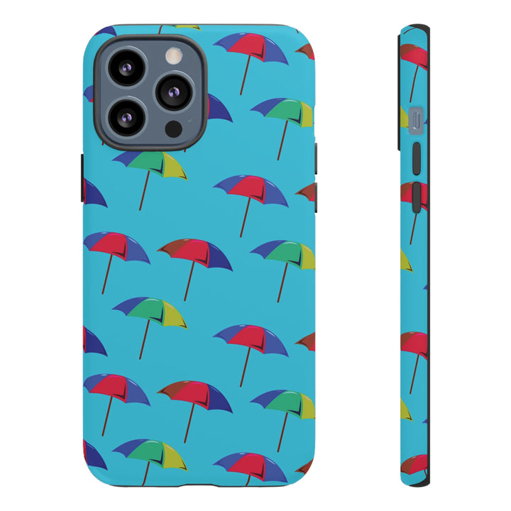 Cute IPhone Case | Colorful Beach Parasols Blue, iPhone 15 Case | iPhone 15 Pro Case, Iphone 14 Case, Iphone 14 Pro Max Case, Protective Iphone Case - Studio40ParkLane