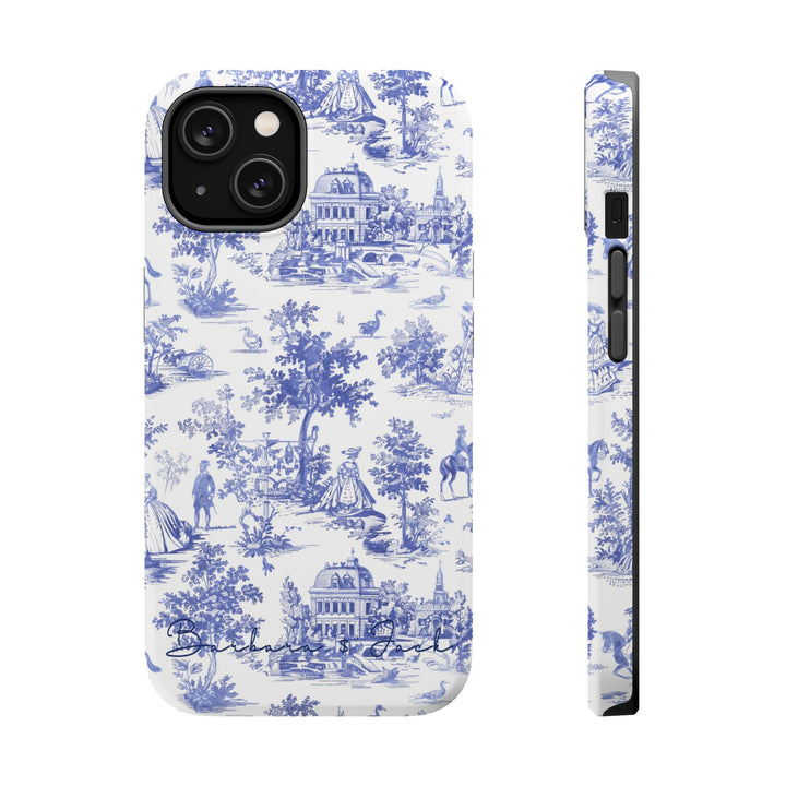 Magsafe French Toile Personalized Initial Custom Gift Cute Phone Cases for Iphone 16 Pro Max | iPhone 15, Pro Max Case, Iphone 14, 13, 12, 11, 10 - Studio40ParkLane