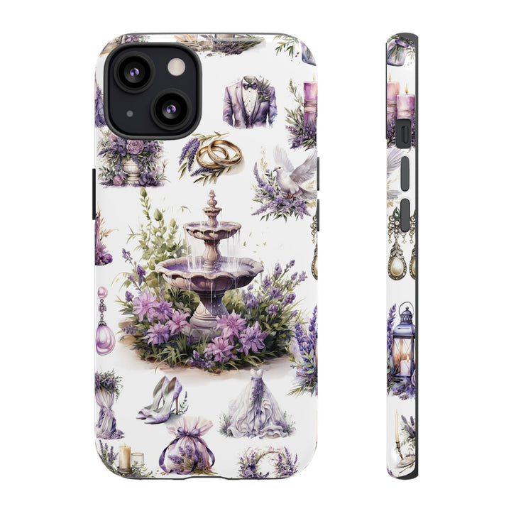 Impact Resistant, Lavender Wedding, Cute Phone Cases for Samsung S24, S23, S22, S21, IPhone 15 pro Iphone 14 pro Iphone 13 IPhone 12 Iphone 11 - Studio40ParkLane