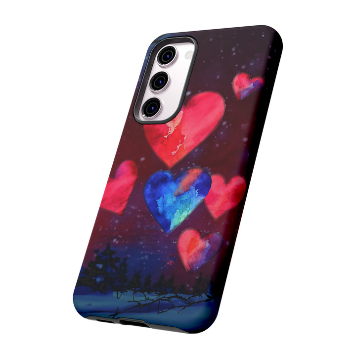 Cute Samsung Phone Case | Aesthetic Samsung Phone Case | Galaxy S23, S22, S21, S20 | Luxury case, Rising Hearts Night Phone Case - Studio40ParkLane