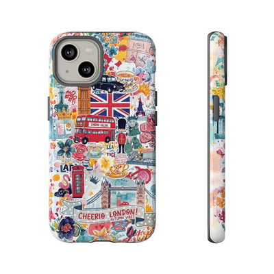 London England Coquette Collage Tough Premium Phone Case - For iPhone 17 Pro Max iPhone 16 Pro iPhone 15 Iphone 14 Plus 13 Pro 12 11 10 XR - Studio40ParkLane