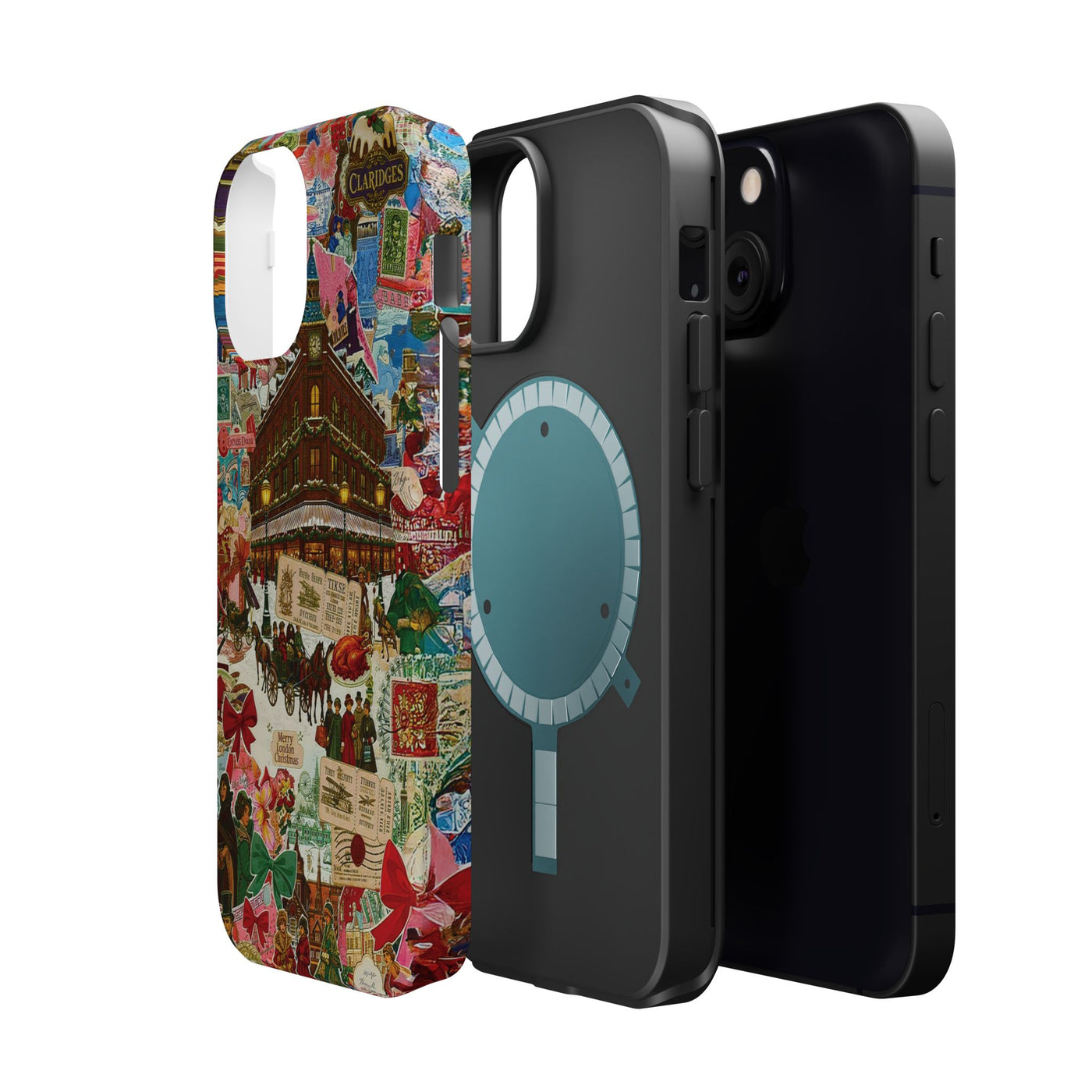 Aesthetic Tough Magsafe London Coquette Collage Phone Case - For iPhone 17 Pro Max iPhone 16 Pro iPhone 15 Iphone 14 Plus 13 Pro 12 11 10 - Studio40ParkLane
