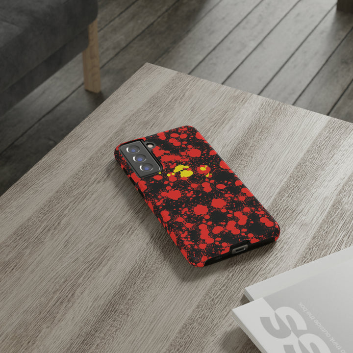 Cool Phone Case | Aesthetic Phone Case | Paint Splash Red Yellow | For Samsung Galaxy S23, S22, S21, S20 | Luxury Double Layer | Cute - Studio40ParkLane