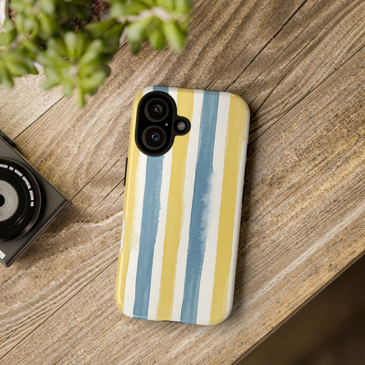 Tough Cute Yellow Stripes Phone Case, for IPhone 17 Pro Max | Iphone 17 Air, Iphone 16, IPhone 15, 14 13 12, Samsung Galaxy S26, S25, S24, S23 - Studio40ParkLane