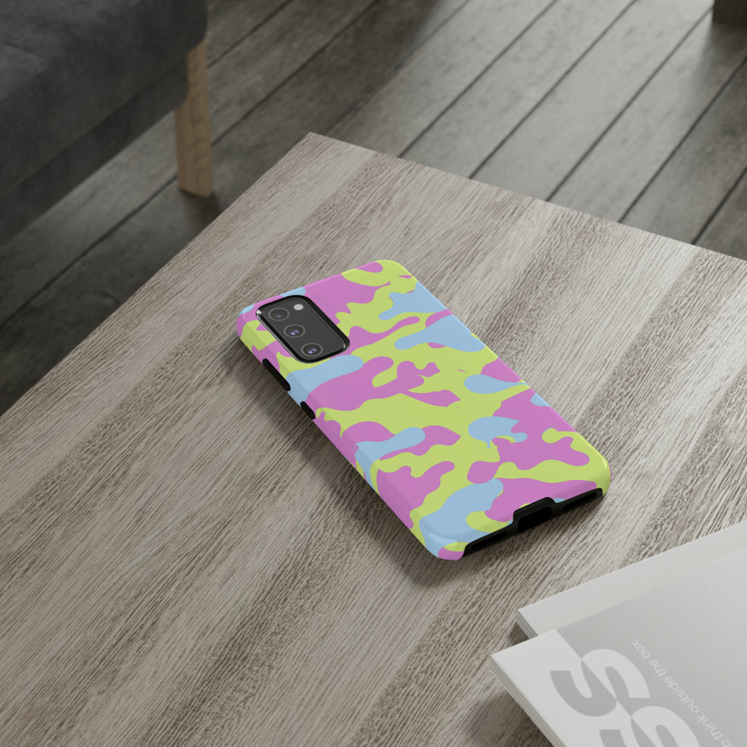Cute Phone Case | Aesthetic Phone Cases| for Galaxy S23, S22, S21, S20 | Blue Pink Camouflage, Protective Phone Case - Studio40ParkLane