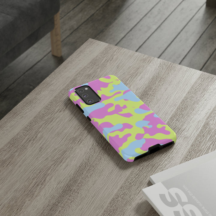 Cute Phone Case | Aesthetic Phone Cases| for Galaxy S23, S22, S21, S20 | Blue Pink Camouflage, Protective Phone Case - Studio40ParkLane