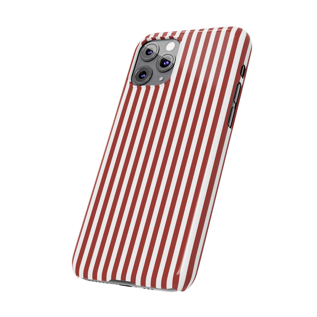Slim Farmhouse Red Striped Cute Phone Case for Iphone 16 - | iPhone 15 Pro Max Case | iPhone 14 Case Iphone 13 12 11 10 9 8 7 Gift for Her - Studio40ParkLane