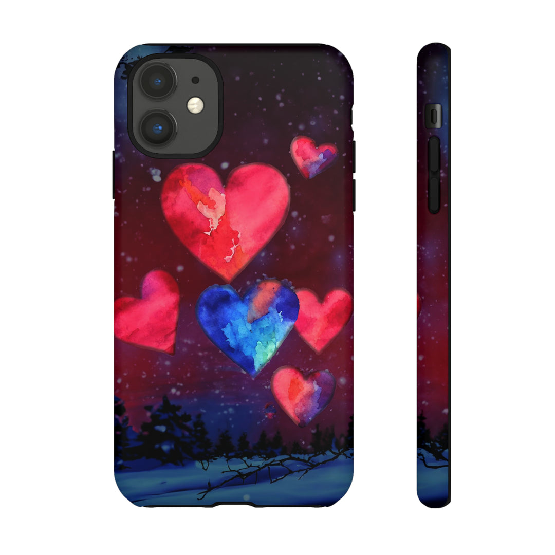 Cute IPhone Case | Rising Heart Love Night, iPhone 15 Case | iPhone 15 Pro Case, Iphone 14 Case, Iphone 14 Pro Max Case, Iphone 13 Case - Studio40ParkLane