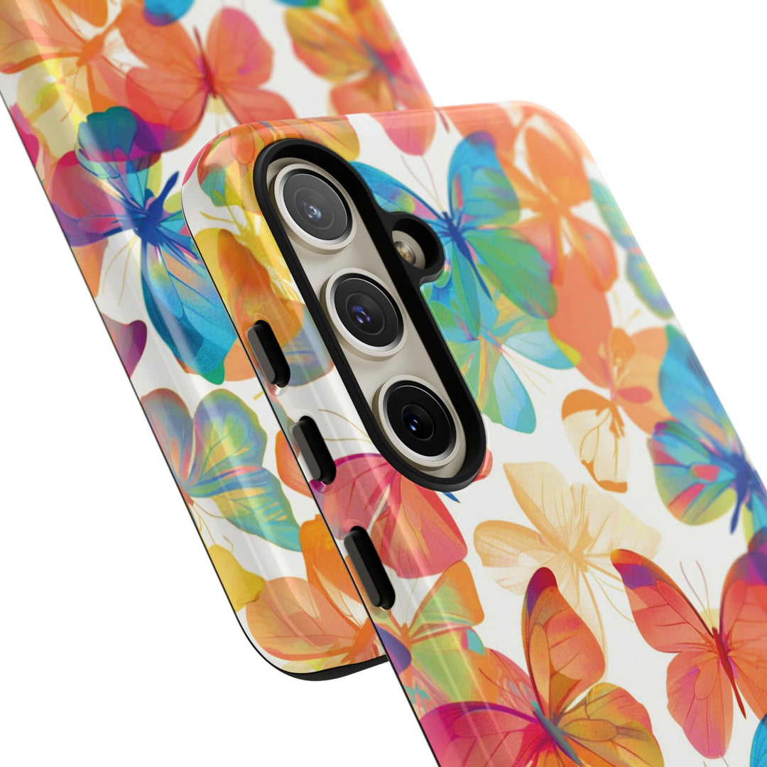 Cute Samsung Case | Cool Iphone Case | Summer Bright Butterflies, Samsung S24, S23, S22, S21, IPhone 15 Case | Iphone 14 Case, Iphone 13 Case - Studio40ParkLane