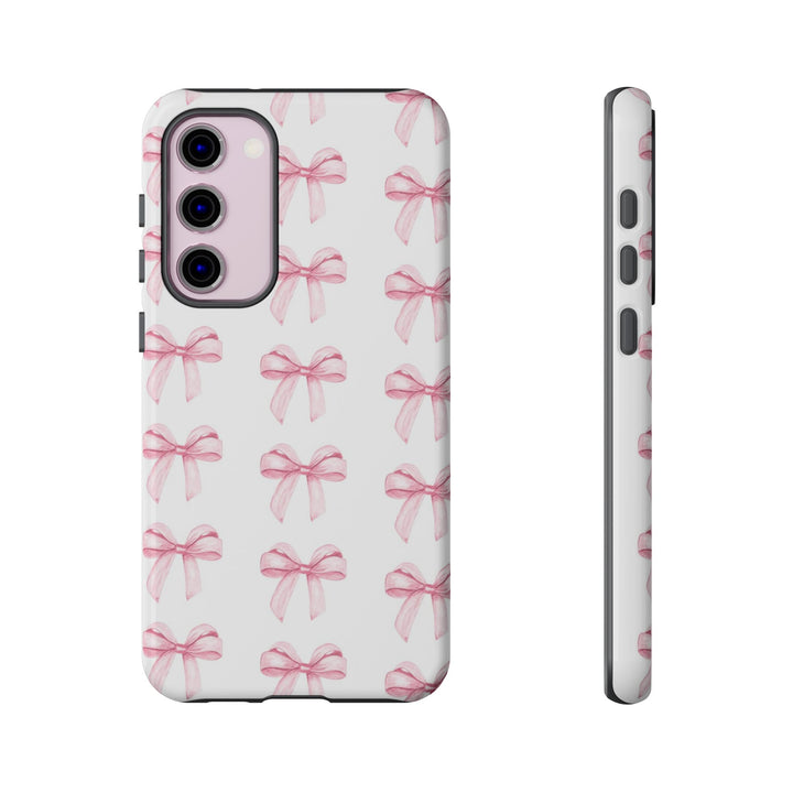 Pink Bows Cute Phone Case, for IPhone 16 Pro Max | Iphone 15, Iphone 14, IPhone 13 Case, 11 8 7, Samsung Galaxy S24, S23, S22, S21, 2 Layer Protection - Studio40ParkLane
