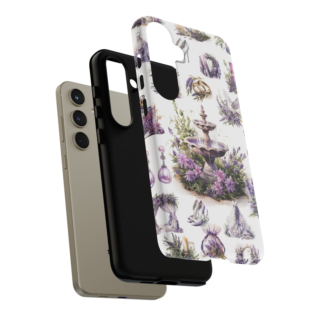 Impact Resistant, Lavender Wedding, Cute Phone Cases for Samsung S24, S23, S22, S21, IPhone 15 pro Iphone 14 pro Iphone 13 IPhone 12 Iphone 11 - Studio40ParkLane