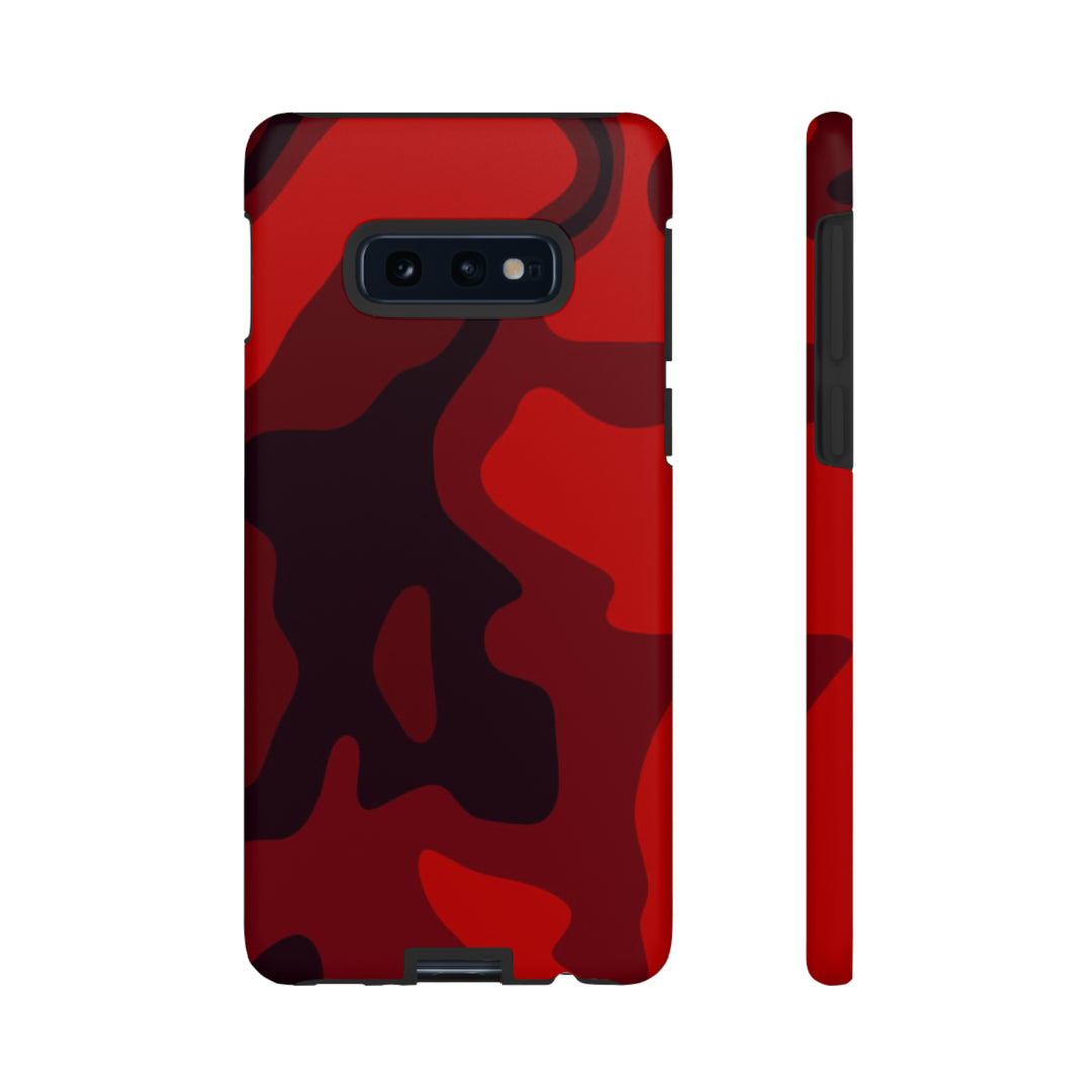 Cute Phone Case | Cool Camouflage Red Black Samsung Phone Case | Galaxy S23 Case, S22 Case, S21, S20 | 2 Layered Case - Studio40ParkLane