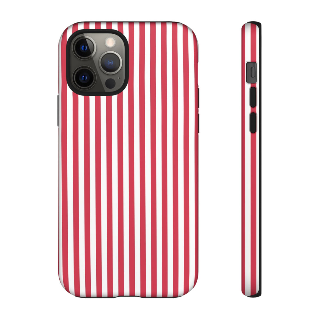 Tough Premium Winterberry Stripes Phone Case Gift for Her - For Apple iPhone 16 Pro Max 16e iPhone 15 Pro iPhone Iphone 14 Plus 13 Pro 12 SE XR - Studio40ParkLane