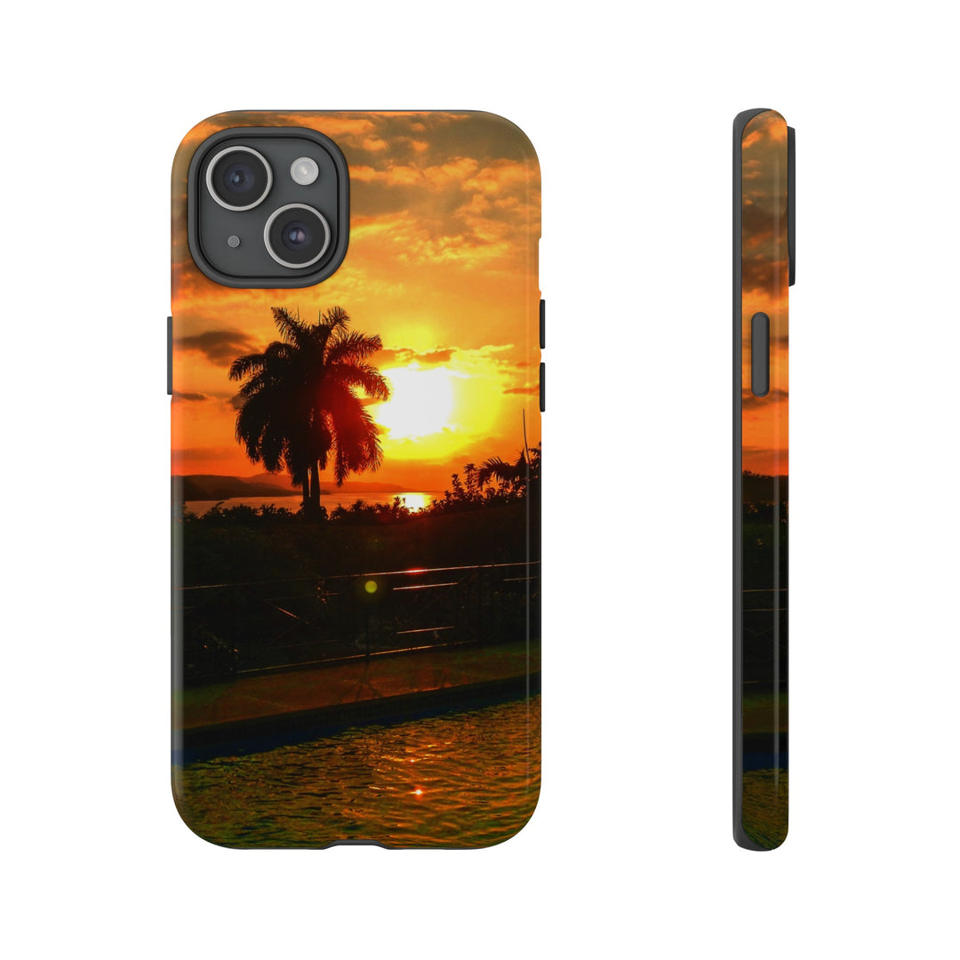 Cute Samsung Case | Cool Iphone Case | Summer Jamaica Pool Sunset, Samsung S24, S23, S22, S21, IPhone 15 Case | Iphone 14 Case, Iphone 13 Case - Studio40ParkLane