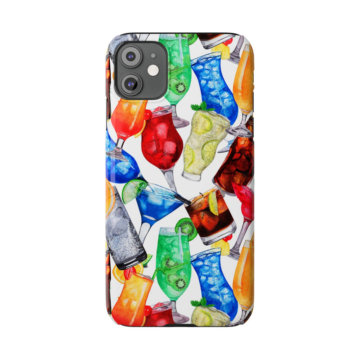 Slim Cute Phone Cases for Iphone - | iPhone 15 Case | iPhone 15 Pro Max Case, Iphone 14 Case, Iphone 14 Pro Max, Iphone 13, Summer Fruit Cocktail - Studio40ParkLane
