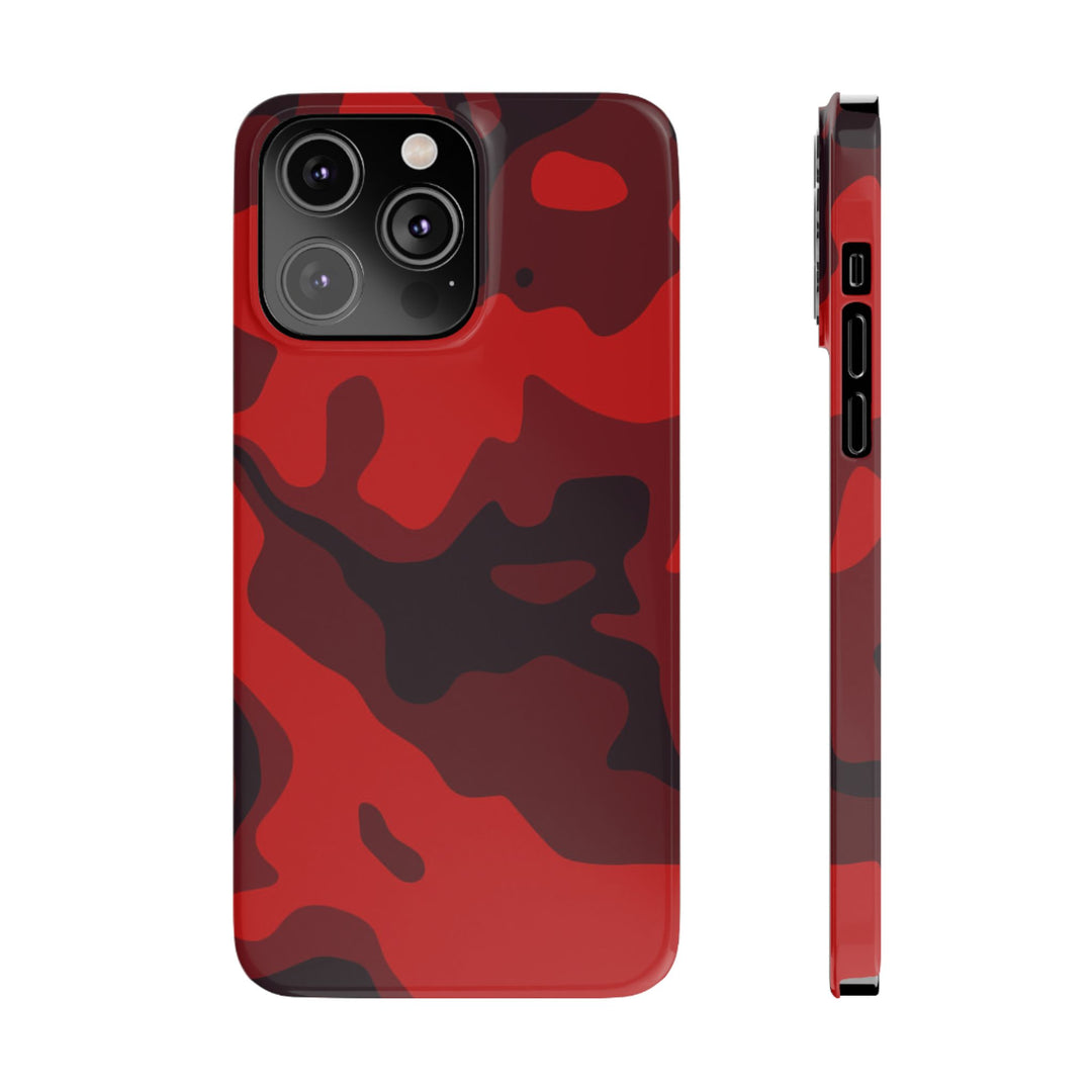 Slim Cute Phone Cases for Iphone - | iPhone 15 Case | iPhone 15 Pro Max Case, Iphone 14 Case, Iphone 14 Pro Max, Iphone 13, Red Camo Camouflage - Studio40ParkLane