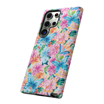 Premium Tough Butterflies Flowers Cute Phone Cases for Samsung S24, S23, S22, S21, S20, Plus and Ultra, Iphone 16 Pro Max,15, 14, 13, 12, 11, 10