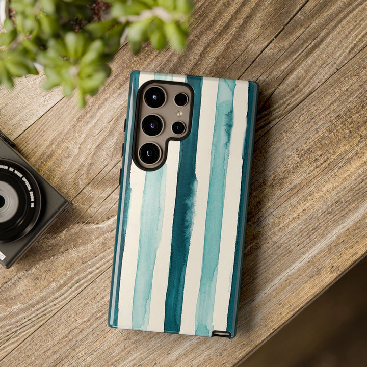 Tough Cute Green Stripes Phone Case, for IPhone 17 Pro Max | Iphone 17 Air, Iphone 16, IPhone 15, 14 13 12, Samsung Galaxy S26, S25, S24, S23