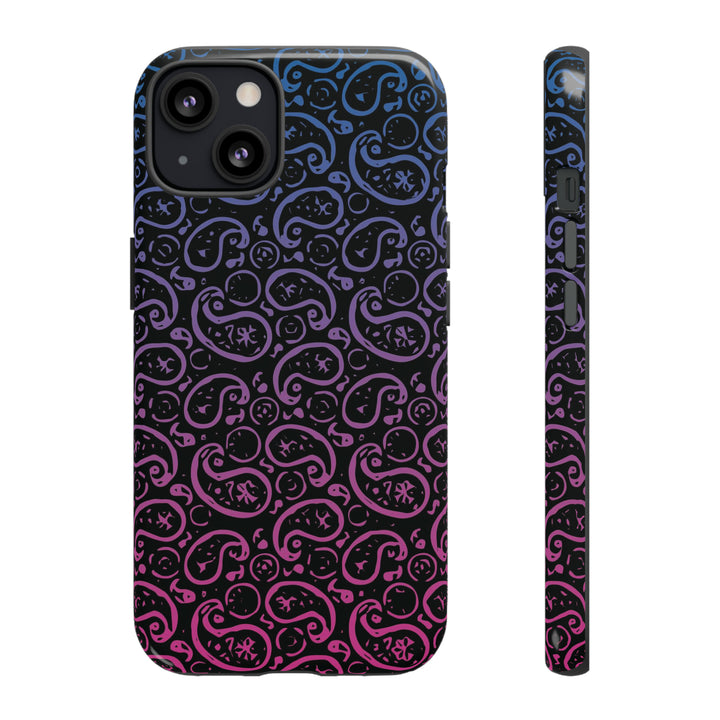 Cute IPhone Case | iPhone 15 Case | iPhone 15 Pro Max Case, Iphone 14 Case, Iphone 14 Pro Max Case IPhone Case for Art Lovers, Paisley Blue Pink - Studio40ParkLane