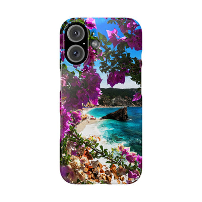 Bougainvillea Sea View Slim Cute Phone Cases for Iphone  | iPhone 15 Case | iPhone 15 Pro Max Case, Iphone 14, Iphone 14 Pro Max, Iphone 13