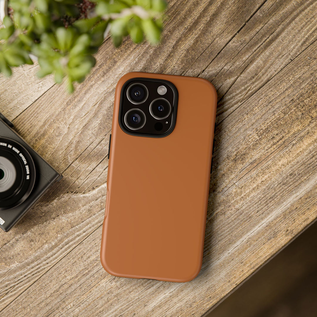 Premium Tough Rusty Brown Orange Gift for Her Cute Phone Cases for Samsung S25 S24, S23, S22, S21, Iphone, 16, 15, 14, 13 Pro Max Ultra - Studio40ParkLane