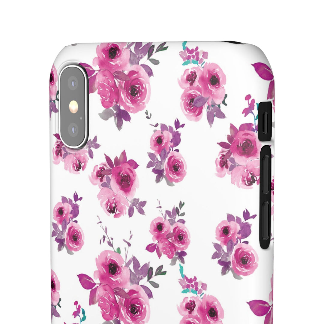 Sleek Snap Flowers Gift for Her Cute Phone Case for iPhone 16 15 14 13 12 11 X Xs Max Xr Pro Plus Samsung Galaxy S24 S23 S22 S21 S20 Ultra