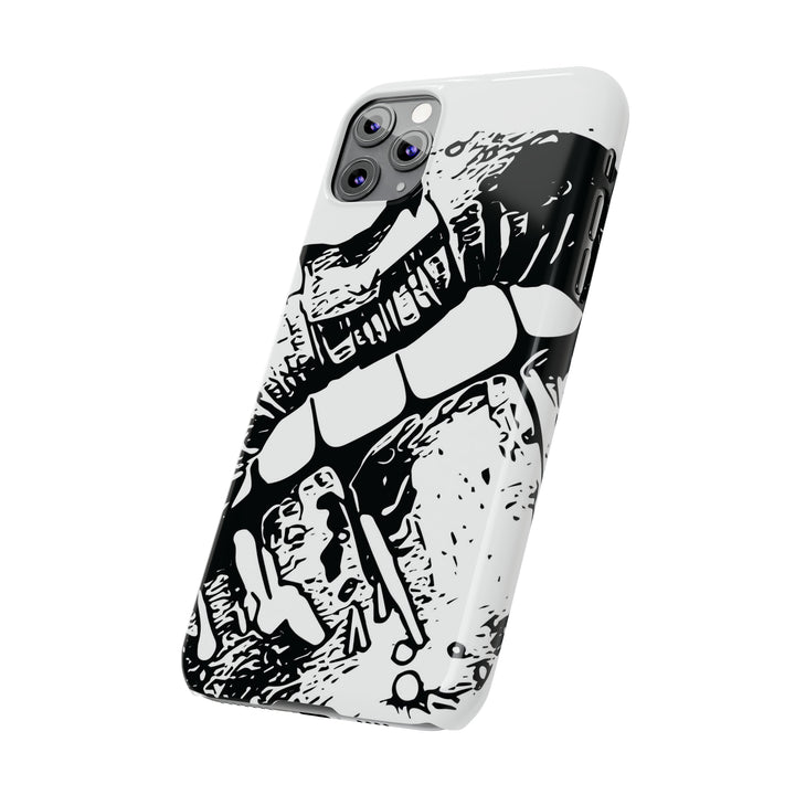 Slim Cute Phone Cases for Iphone - | iPhone 15 Case | iPhone 15 Pro Max Case, Iphone 14 Case, Iphone 14 Pro Max, Iphone 13, Smile Lips Black and White - Studio40ParkLane
