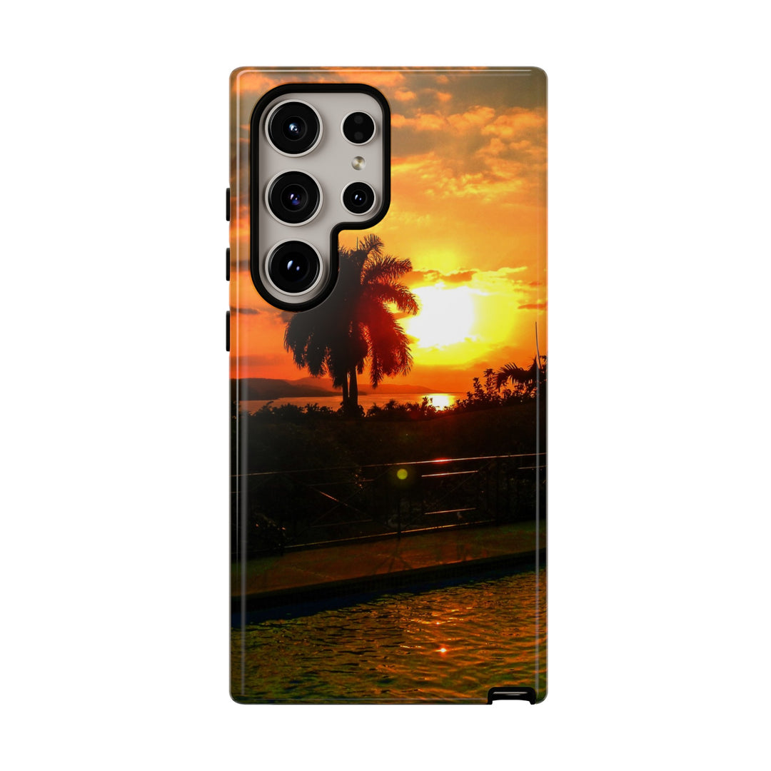 Cute Samsung Case | Cool Iphone Case | Summer Jamaica Pool Sunset, Samsung S24, S23, S22, S21, IPhone 15 Case | Iphone 14 Case, Iphone 13 Case - Studio40ParkLane