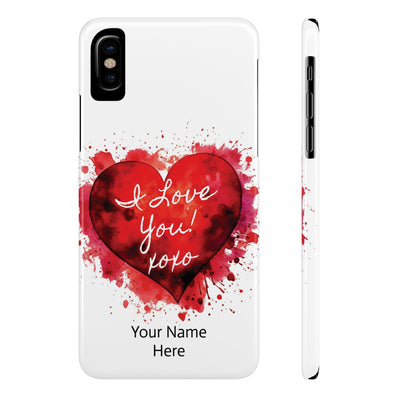 Slim Custom Personalized Valentine Love Gift for Her Cute Phone Cases for Iphone 16 Pro Max | iPhone 15 Case | iPhone 15 Pro Max Case, Iphone 14, 13, 12, 11, 10, 8, 7