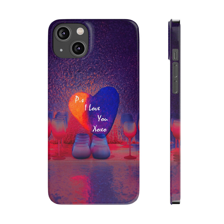 Slim Cute Phone Cases for Iphone - | iPhone 15 Case | iPhone 15 Pro Max Case, Iphone 14 Case, Iphone 14 Pro Max, Iphone 13, PS I Love You Heart - Studio40ParkLane