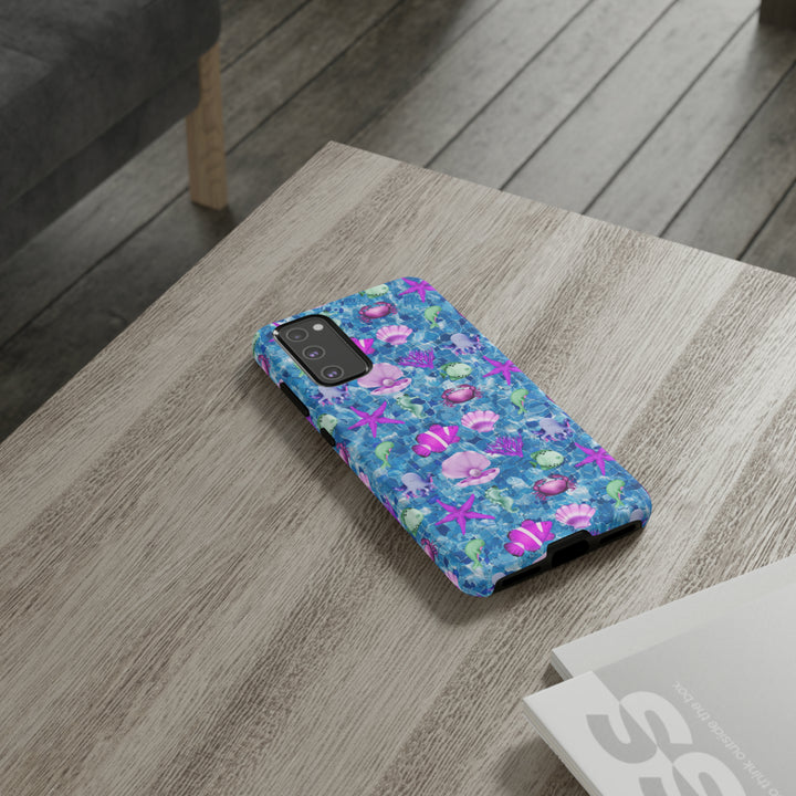 Cute Samsung Phone Case | Aesthetic Samsung Phone Case | Galaxy S23, S22, S21, S20 | Blue Pink Under The Sea, Protective Phone Case - Studio40ParkLane
