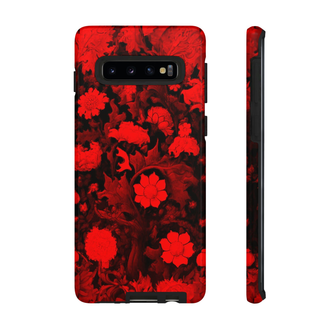 Cute Samsung Phone Case | Aesthetic Samsung Phone Case | Galaxy S23, S22, S21, S20 | Red Flowers, Protective Phone Case - Studio40ParkLane