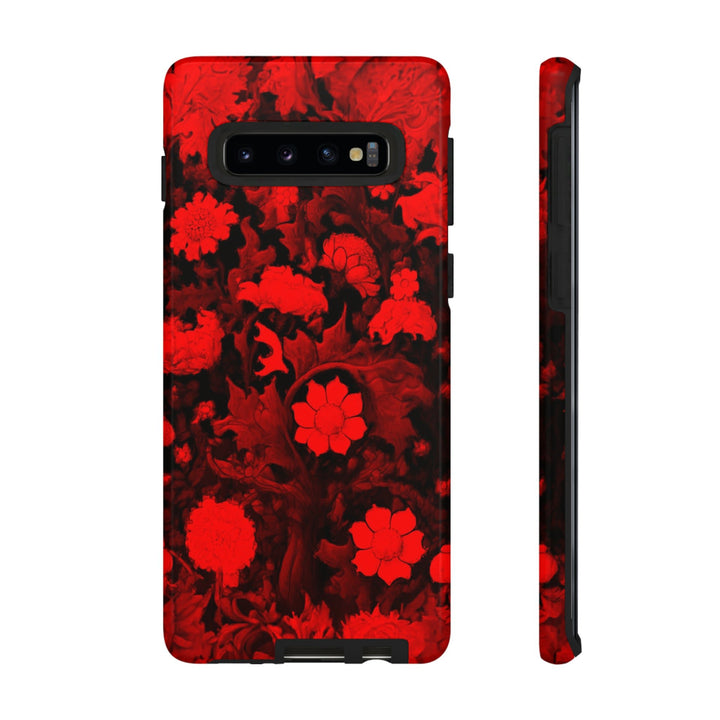 Cute Samsung Phone Case | Aesthetic Samsung Phone Case | Galaxy S23, S22, S21, S20 | Red Flowers, Protective Phone Case - Studio40ParkLane