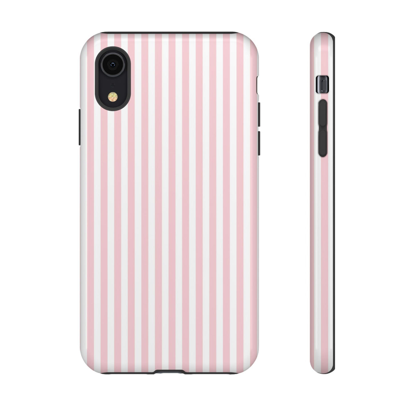Tough Premium Sweet Pink Stripes Phone Case Gift for Her - For Apple iPhone 16 Pro Max 16e iPhone 15 Pro iPhone Iphone 14 Plus 13 Pro 12 SE XR - Studio40ParkLane